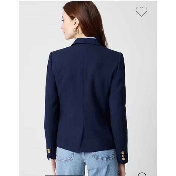J.CREW Womens Schoolboy Blazer Size 6 Navy Blue Gold Button Old Money Classic - Picture 3 of 10
